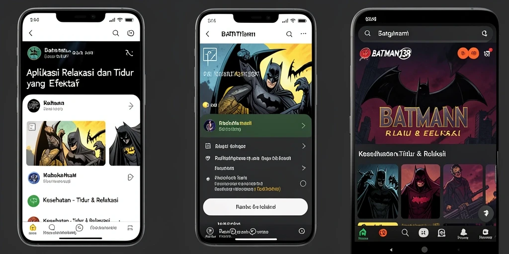 Antarmuka aplikasi BATMAN138 yang nyaman untuk Tidur & Relaksasi.