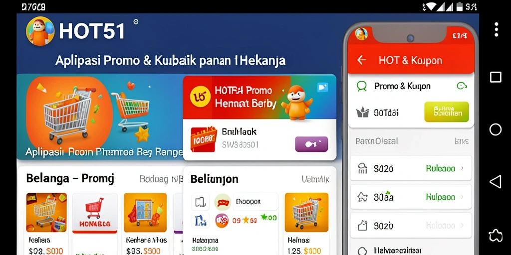 Antarmuka aplikasi HOT51 yang menarik dan mudah digunakan.