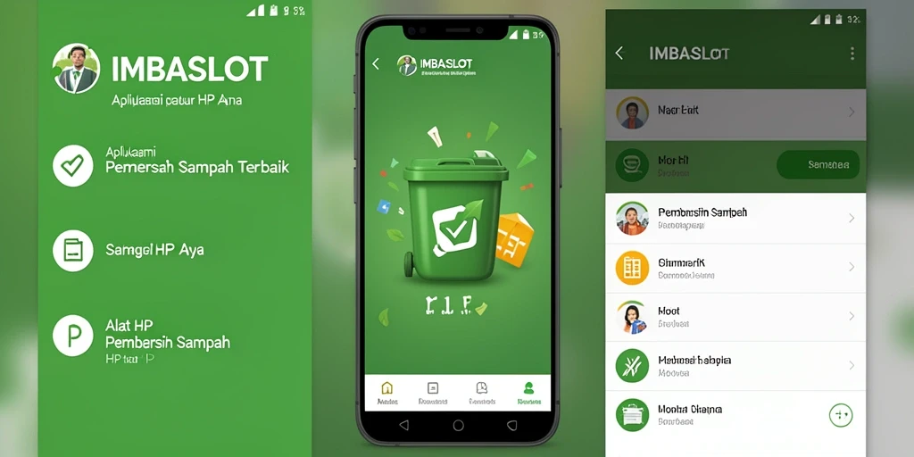 Antarmuka IMBASLOT menunjukkan fitur pembersihan sampah yang efisien.