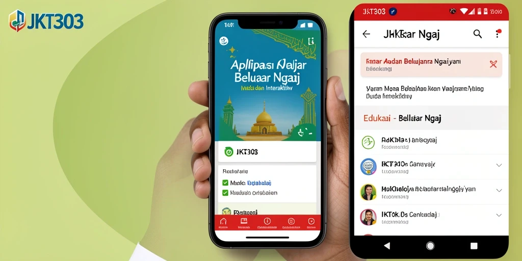 Tampilan antarmuka JKT303 yang intuitif untuk belajar mengaji.