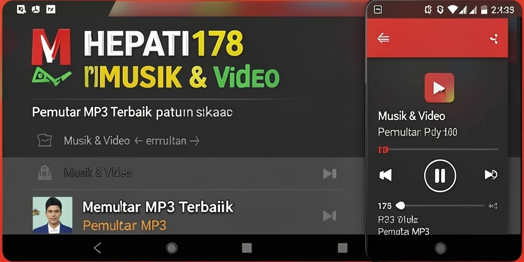 Tampilan antarmuka aplikas Pemutar MP3 MERPATI178 yang menarik.