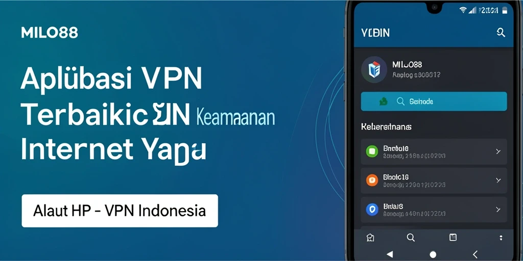 Antarmuka aplikasi <strong>MILO88</strong> yang ramah pengguna untuk VPN Indonesia.