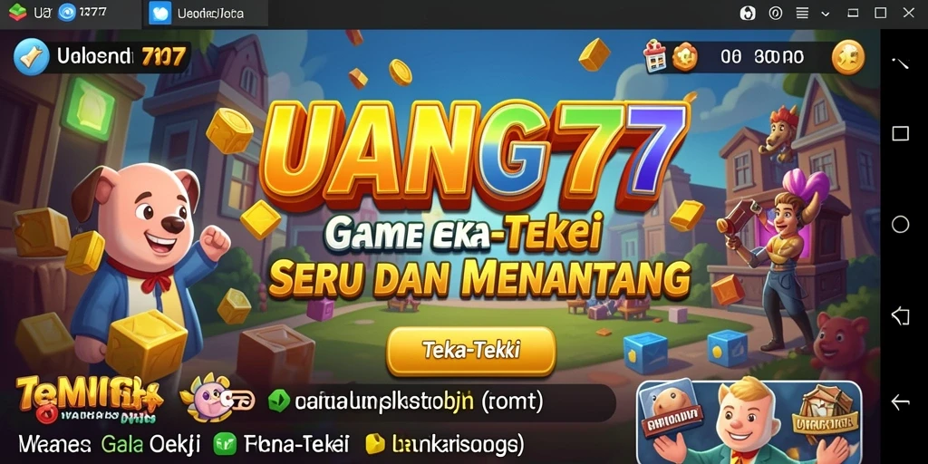 Antarmuka UANG77 yang menarik dengan berbagai tantangan teka-teki.